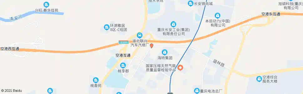 重庆渝北空港环港路_公交站地图_重庆公交_妙搜公交查询2025