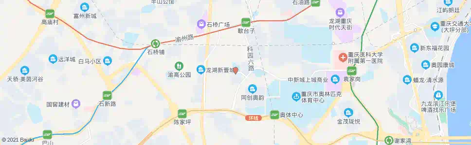 重庆科园二街_公交站地图_重庆公交_妙搜公交查询2025
