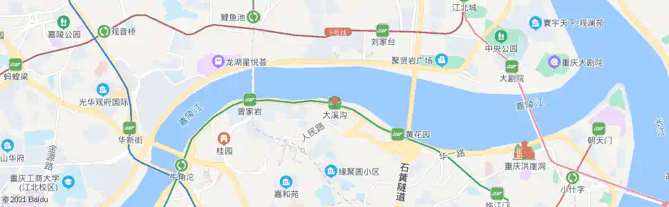 重庆大溪沟_公交站地图_重庆公交_妙搜公交查询2025