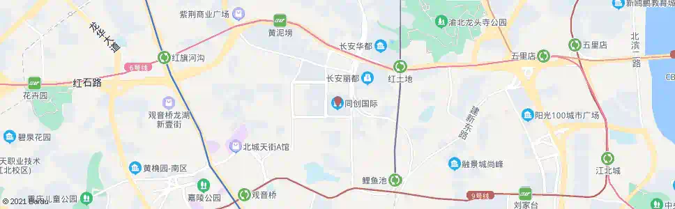 重庆同创国际_公交站地图_重庆公交_妙搜公交查询2025