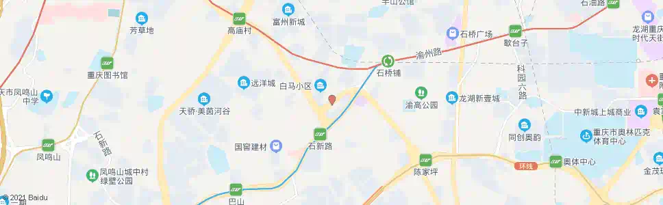 重庆石桥铺渝景新天地_公交站地图_重庆公交_妙搜公交查询2025