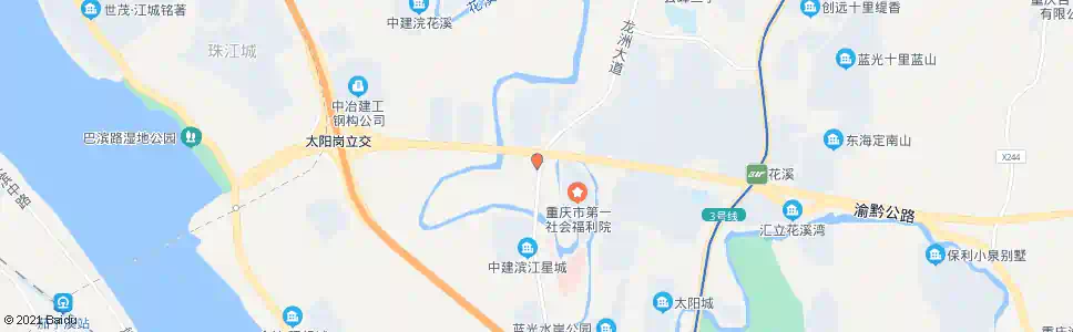 重庆苦竹坝1站_公交站地图_重庆公交_妙搜公交查询2025