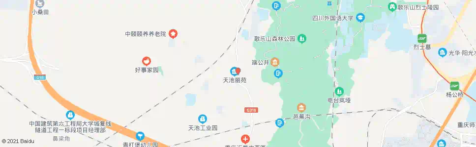 重庆歌乐山南街_公交站地图_重庆公交_妙搜公交查询2025