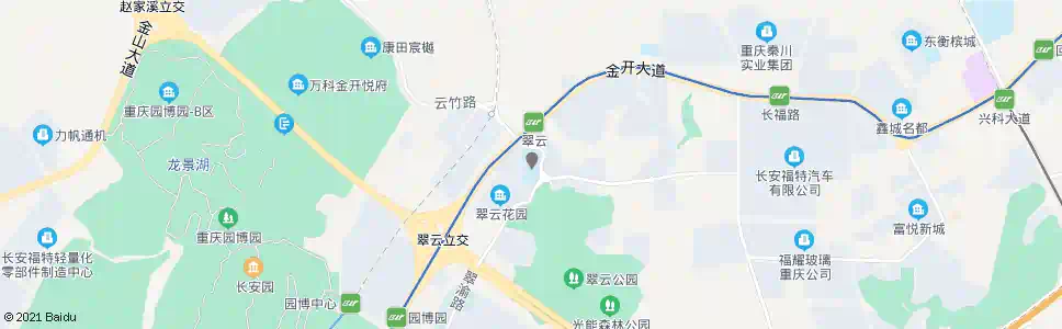 重庆翠云小学_公交站地图_重庆公交_妙搜公交查询2025