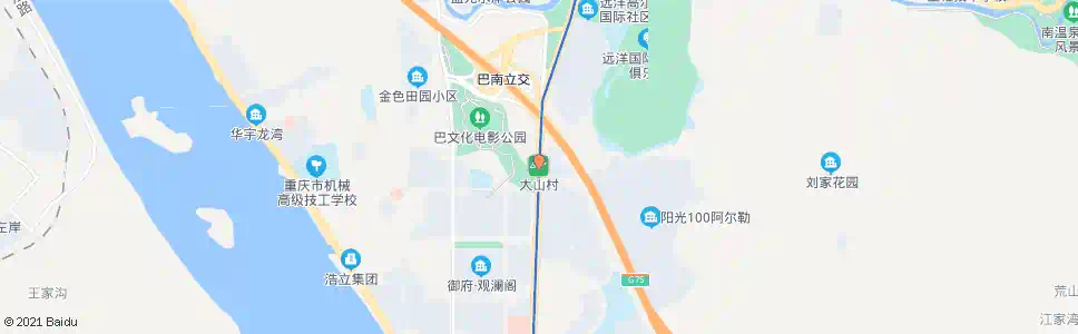 重庆渝南大道(大山村)_公交站地图_重庆公交_妙搜公交查询2025