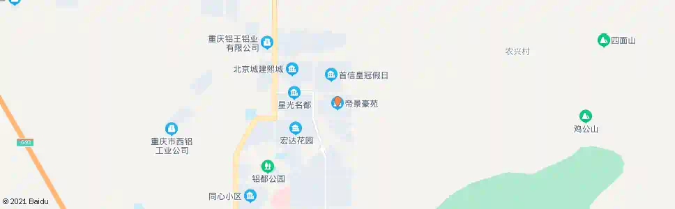 重庆帝景豪园_公交站地图_重庆公交_妙搜公交查询2025
