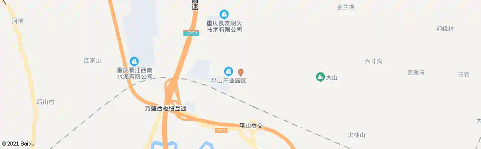 重庆平山园区_公交站地图_重庆公交_妙搜公交查询2025
