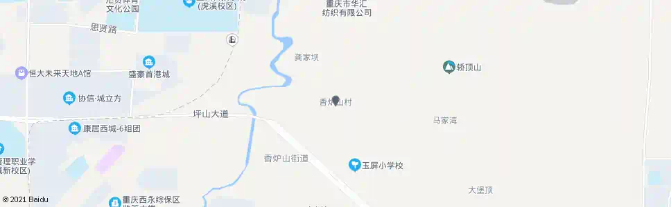 重庆香炉山_公交站地图_重庆公交_妙搜公交查询2025