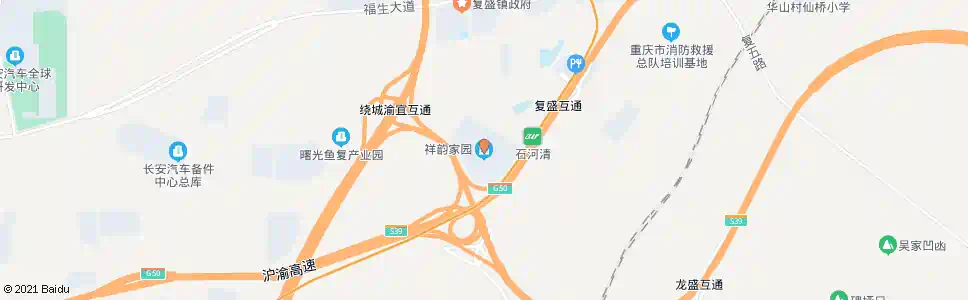 重庆祥韵家园_公交站地图_重庆公交_妙搜公交查询2025