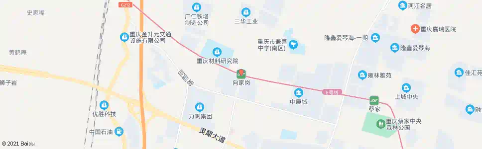 重庆向家岗站_公交站地图_重庆公交_妙搜公交查询2025