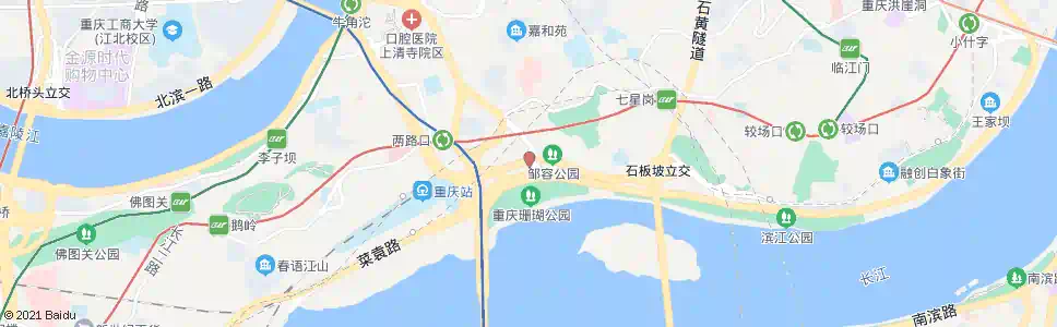 重庆菜园坝南园_公交站地图_重庆公交_妙搜公交查询2025