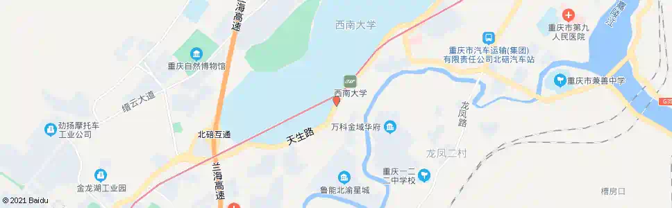 重庆西南大学南门_公交站地图_重庆公交_妙搜公交查询2025