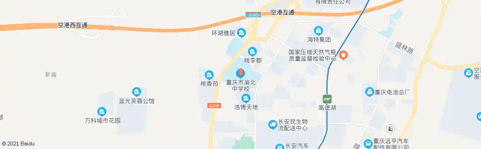 重庆渝北中学_公交站地图_重庆公交_妙搜公交查询2025