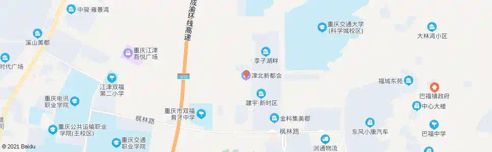 重庆津北新都会_公交站地图_重庆公交_妙搜公交查询2025