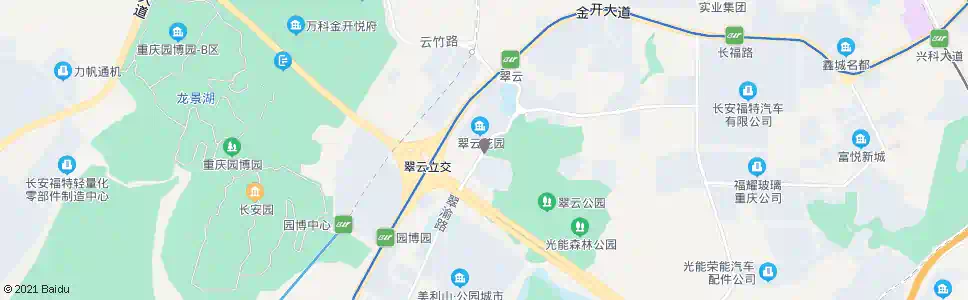 重庆翠云花园_公交站地图_重庆公交_妙搜公交查询2025