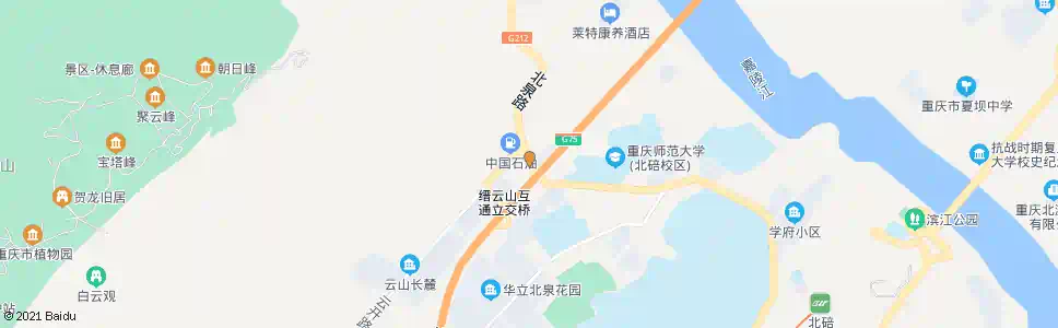 重庆缙云山索道_公交站地图_重庆公交_妙搜公交查询2025