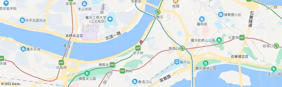 重庆李子坝(李子坝正街)_公交站地图_重庆公交_妙搜公交查询2025