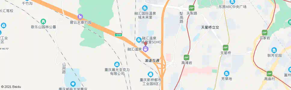 重庆温泉城1站_公交站地图_重庆公交_妙搜公交查询2025