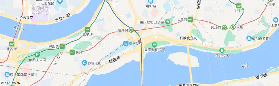 重庆菜园坝外滩_公交站地图_重庆公交_妙搜公交查询2025
