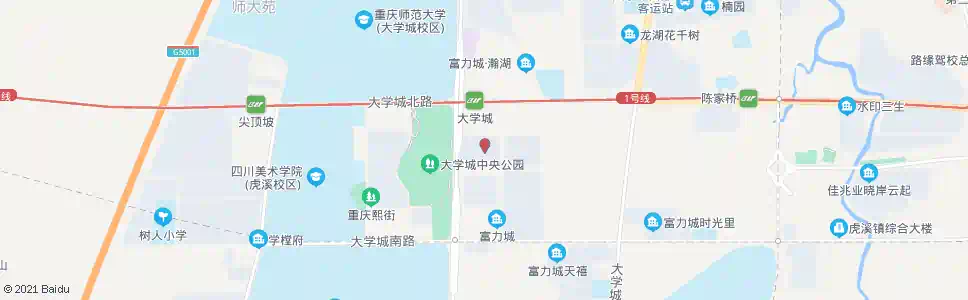 重庆富力城1期_公交站地图_重庆公交_妙搜公交查询2025
