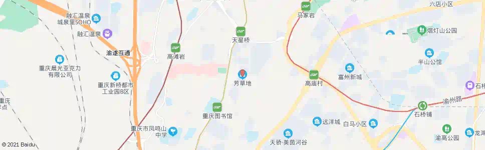 重庆沙区府(芳草地小区)_公交站地图_重庆公交_妙搜公交查询2025