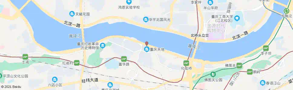 重庆嘉滨路化龙桥_公交站地图_重庆公交_妙搜公交查询2025
