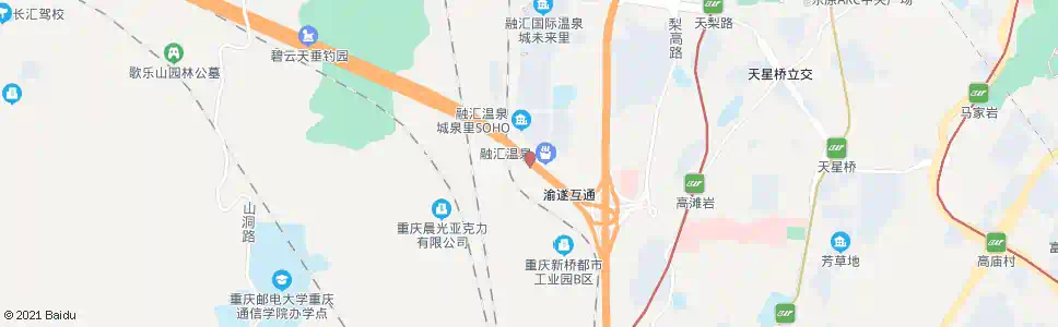 重庆融汇温泉中心_公交站地图_重庆公交_妙搜公交查询2025