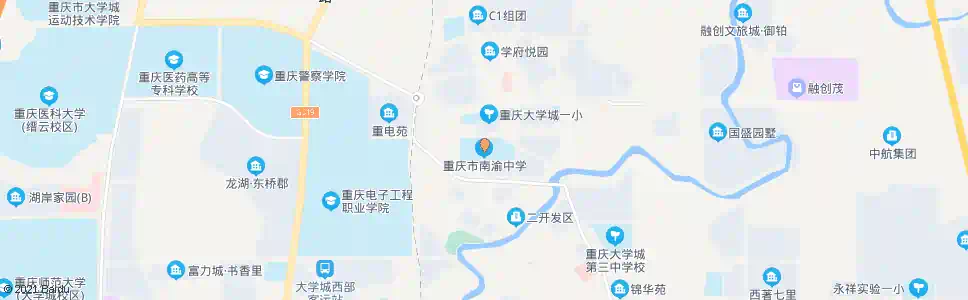 重庆陈家桥一中_公交站地图_重庆公交_妙搜公交查询2025