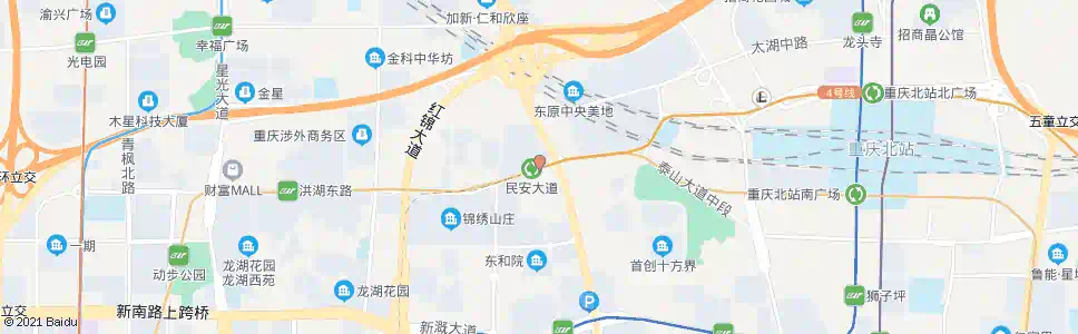 重庆民安大道_公交站地图_重庆公交_妙搜公交查询2025