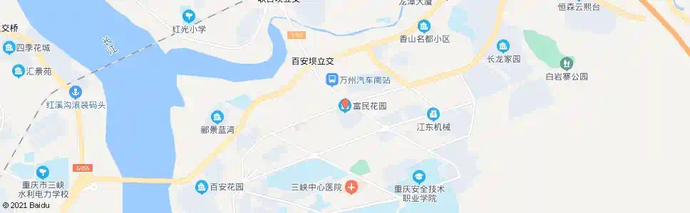 重庆富民花园_公交站地图_重庆公交_妙搜公交查询2025