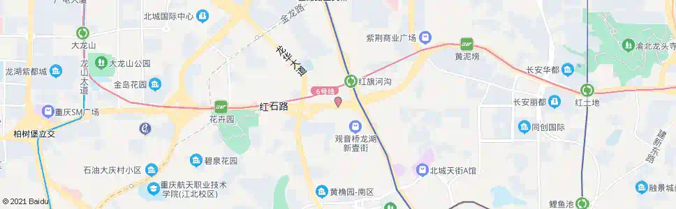 重庆红旗河沟西_公交站地图_重庆公交_妙搜公交查询2025