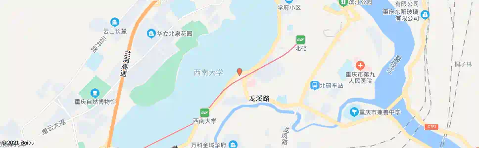 重庆西南大学北门_公交站地图_重庆公交_妙搜公交查询2025