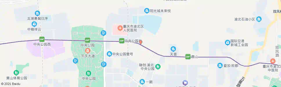 重庆渝北行政服务中心_公交站地图_重庆公交_妙搜公交查询2025