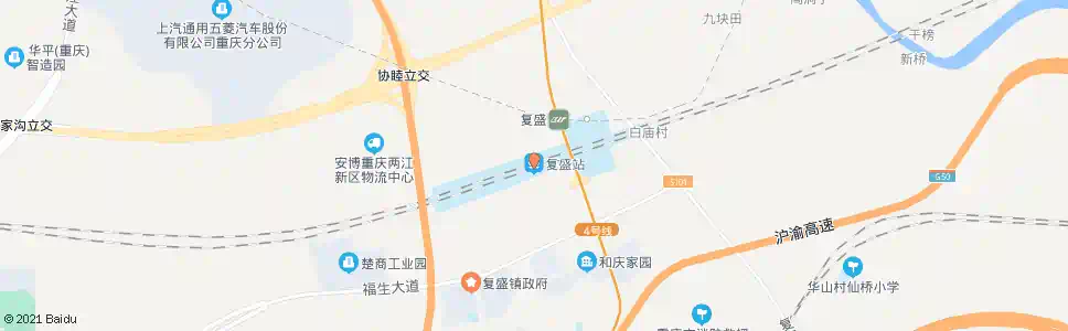重庆复盛_公交站地图_重庆公交_妙搜公交查询2025