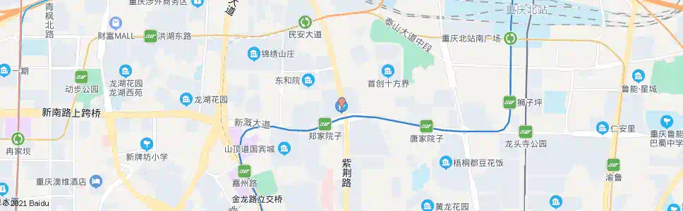 重庆郑家院子北_公交站地图_重庆公交_妙搜公交查询2025