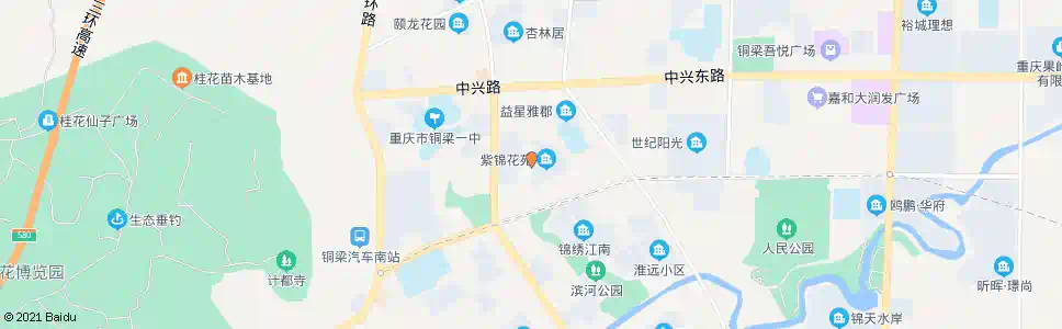 重庆紫锦花苑_公交站地图_重庆公交_妙搜公交查询2025
