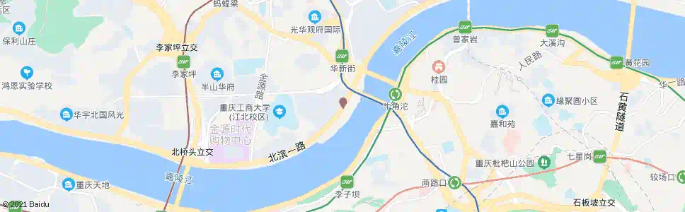 重庆北滨路江湾城_公交站地图_重庆公交_妙搜公交查询2025