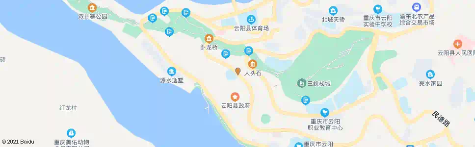重庆云阳初一中_公交站地图_重庆公交_妙搜公交查询2025