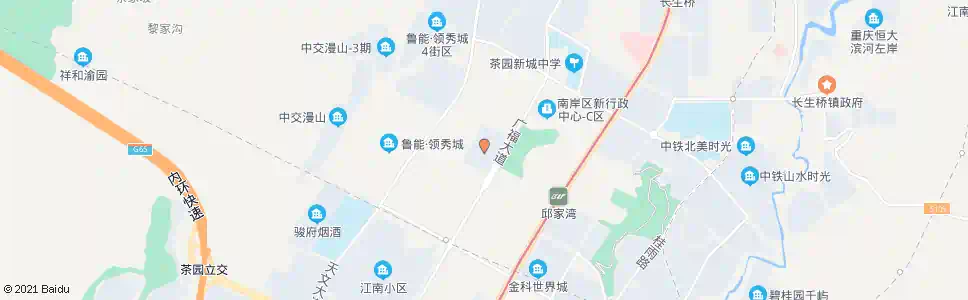 重庆南岸新区府_公交站地图_重庆公交_妙搜公交查询2025