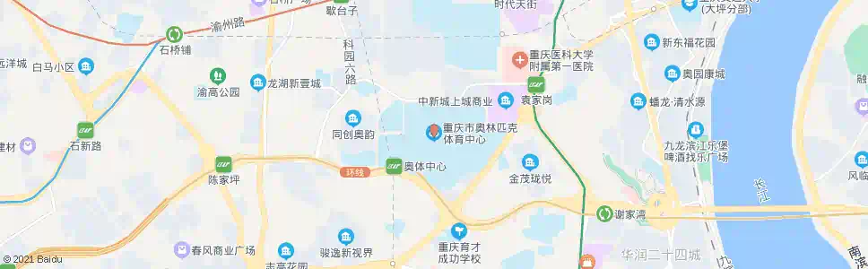 重庆奥林匹克广场_公交站地图_重庆公交_妙搜公交查询2025