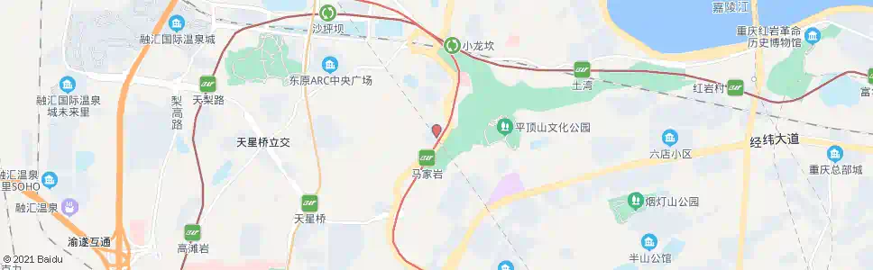 重庆石小路黄桷园_公交站地图_重庆公交_妙搜公交查询2025