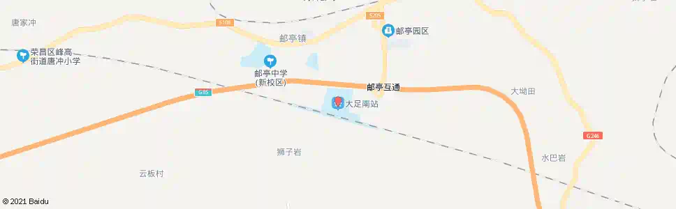 重庆高铁大足南站_公交站地图_重庆公交_妙搜公交查询2025
