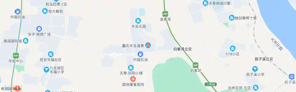 重庆半岛逸景_公交站地图_重庆公交_妙搜公交查询2025