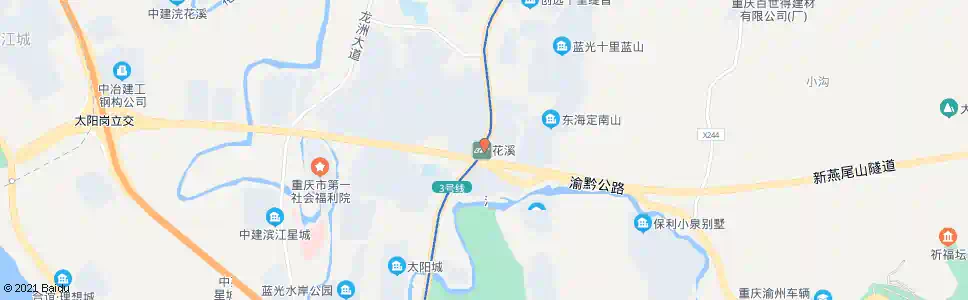 重庆花溪(轨道站)_公交站地图_重庆公交_妙搜公交查询2025