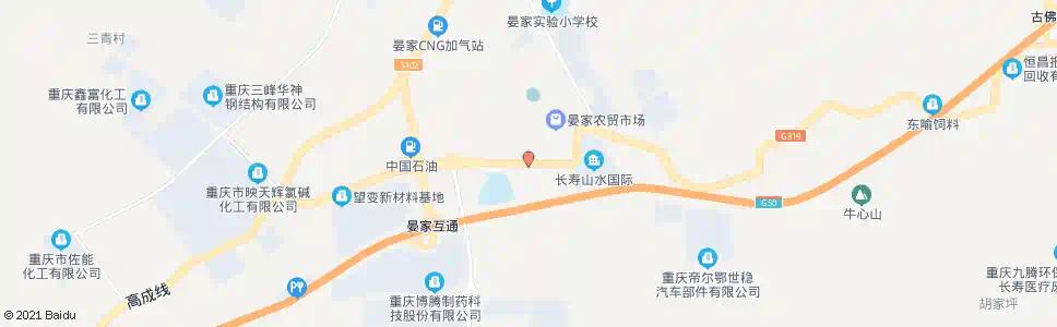 重庆晏中路_公交站地图_重庆公交_妙搜公交查询2025