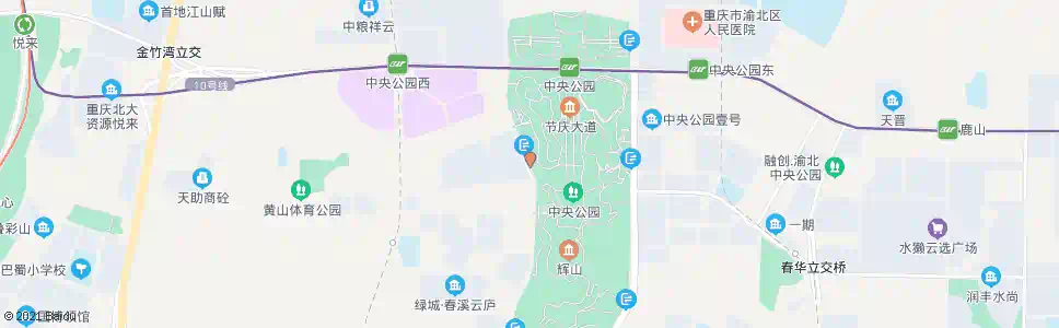 重庆中央公园西路_公交站地图_重庆公交_妙搜公交查询2025