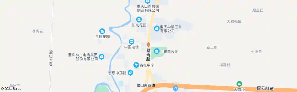 重庆白云湖_公交站地图_重庆公交_妙搜公交查询2025