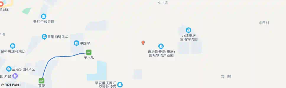 重庆空港物流园_公交站地图_重庆公交_妙搜公交查询2025
