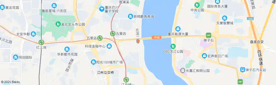重庆北滨二路2站_公交站地图_重庆公交_妙搜公交查询2025