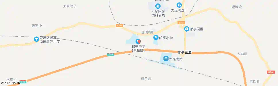 重庆邮亭中学_公交站地图_重庆公交_妙搜公交查询2025